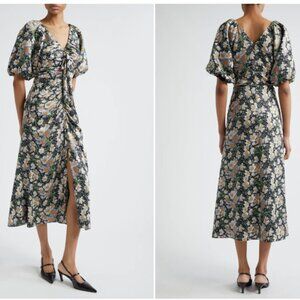 Cinq à Sept Cosmo Flowers Brenton Floral Midi-Dress